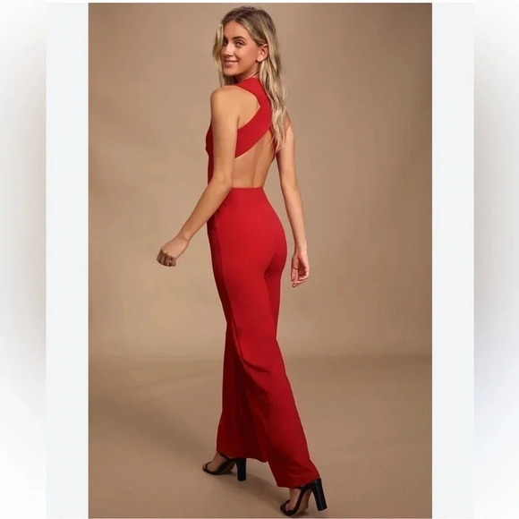 She and Sky Jumpsuit. Coral color size Large. - Picture 1 of 9